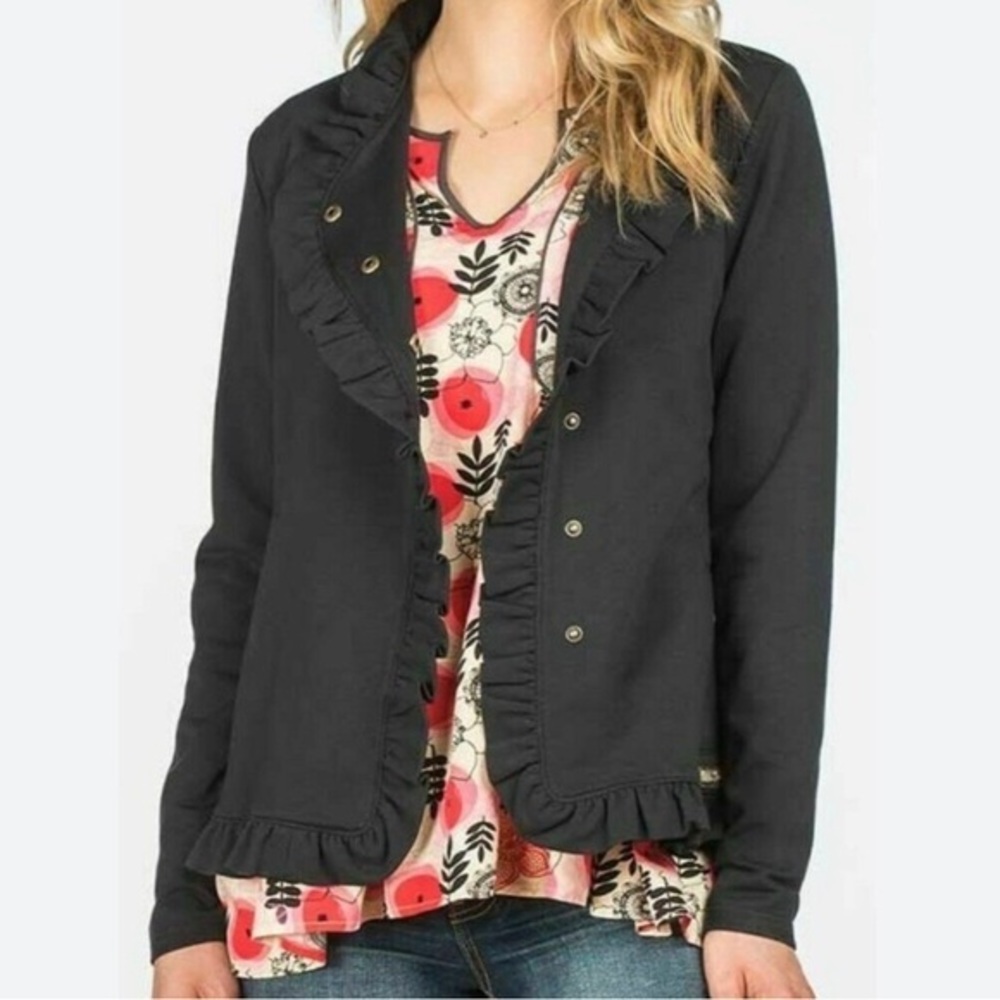 MATILDA JANE M All Is Calm cute ruffle jacket in black